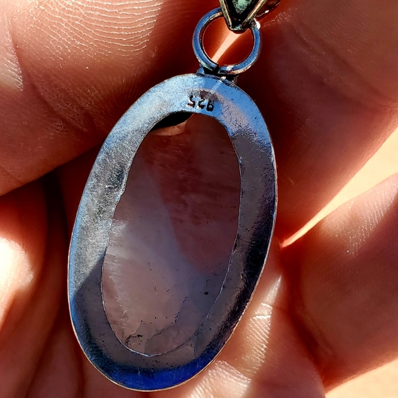 New Rainbow Moonstone 925 Silver Pendant. - Picture 7 of 9